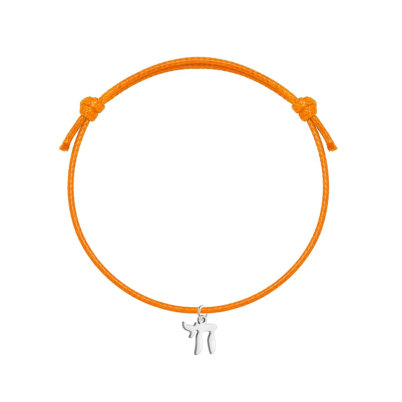Bracelet orné du symbole Haï en acier inoxydable, monté sur bracelet artisanal ajustable. Un accsesoir qui parle, simple et unique.