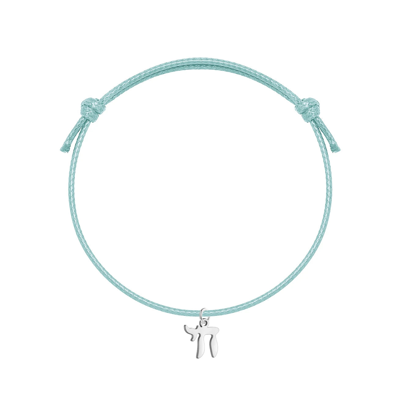 Bracelet orné du symbole Haï en acier inoxydable, monté sur bracelet artisanal ajustable. Un accsesoir qui parle, simple et unique.