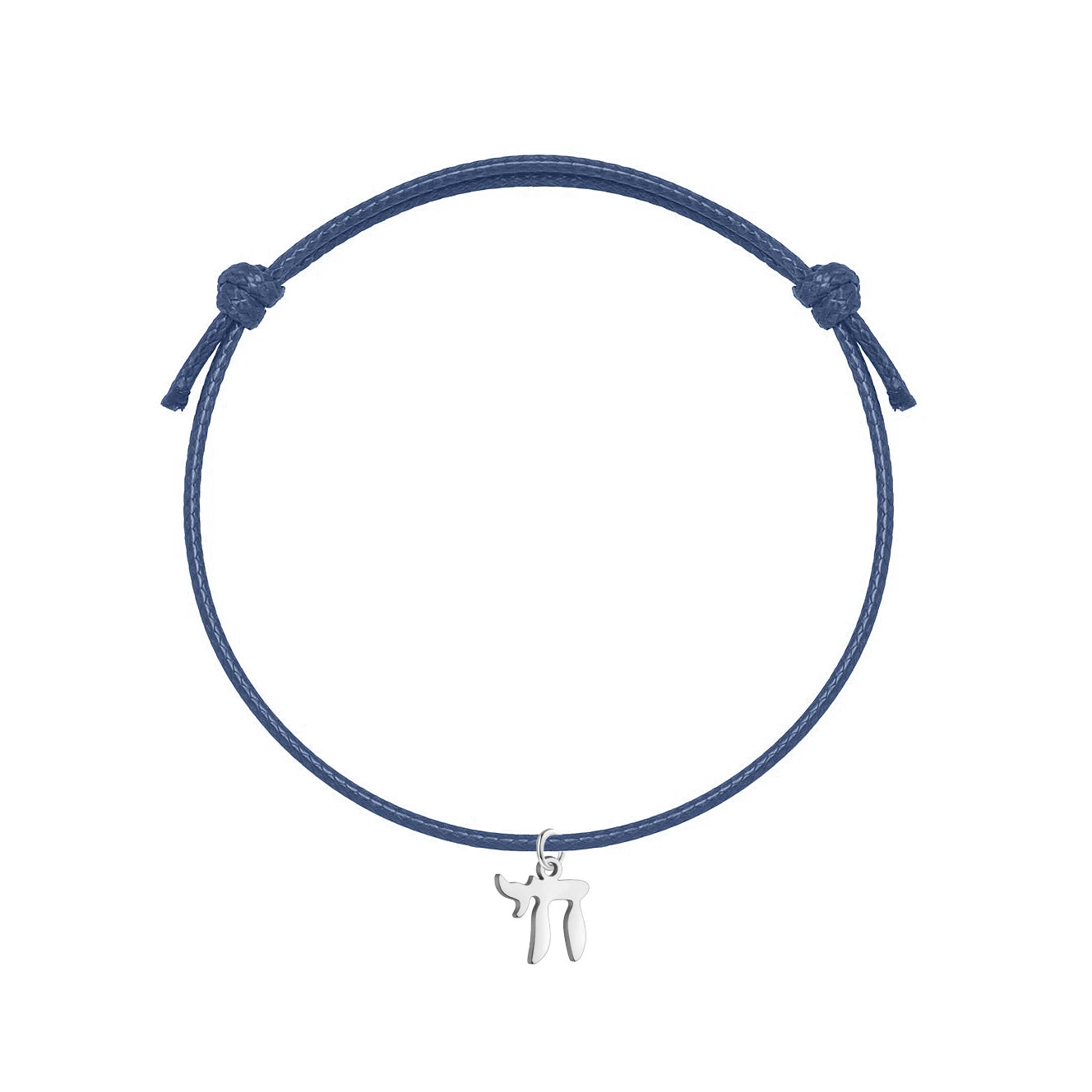 Bracelet orné du symbole Haï en acier inoxydable, monté sur bracelet artisanal ajustable. Un accsesoir qui parle, simple et unique.
