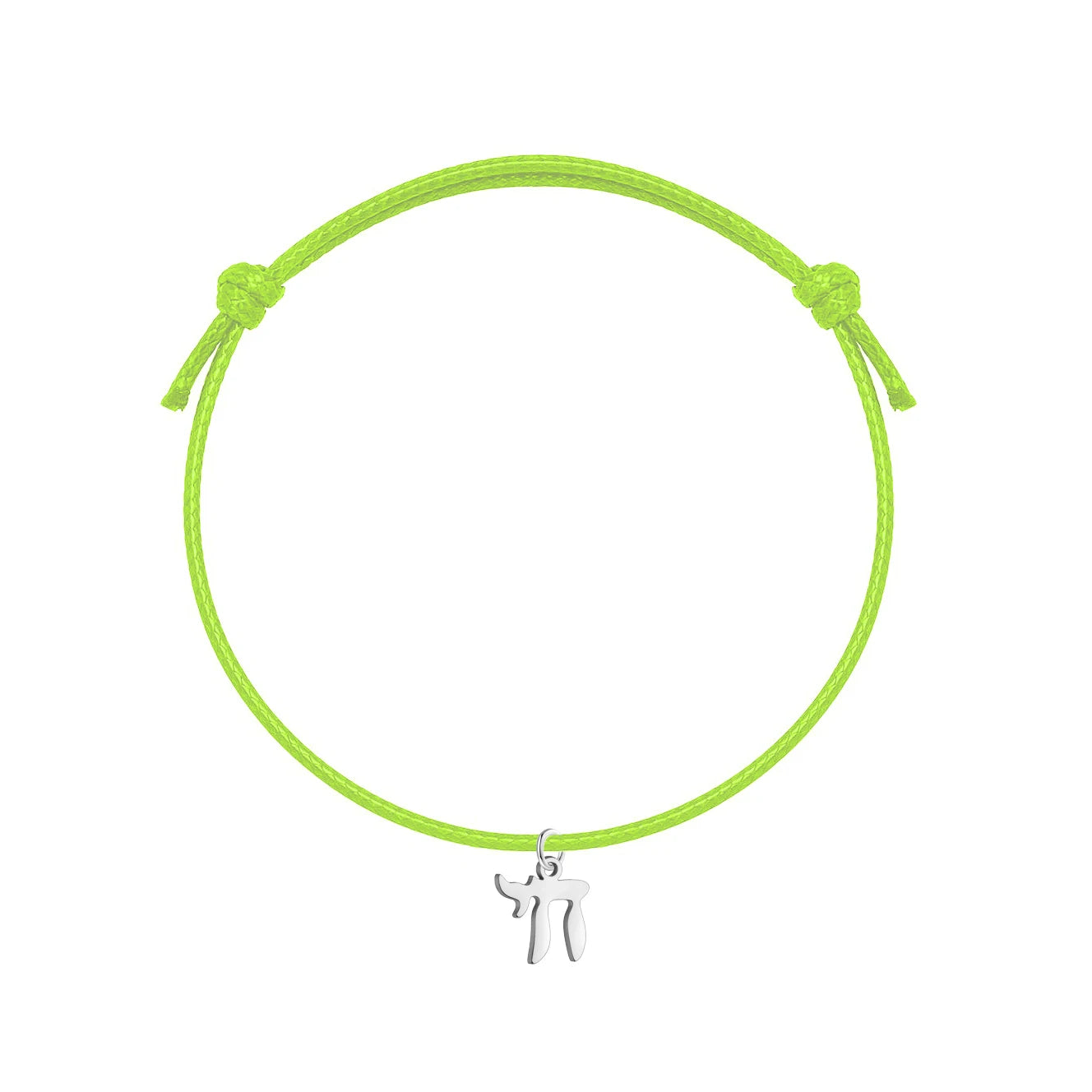 Bracelet orné du symbole Haï en acier inoxydable, monté sur bracelet artisanal ajustable. Un accsesoir qui parle, simple et unique.
