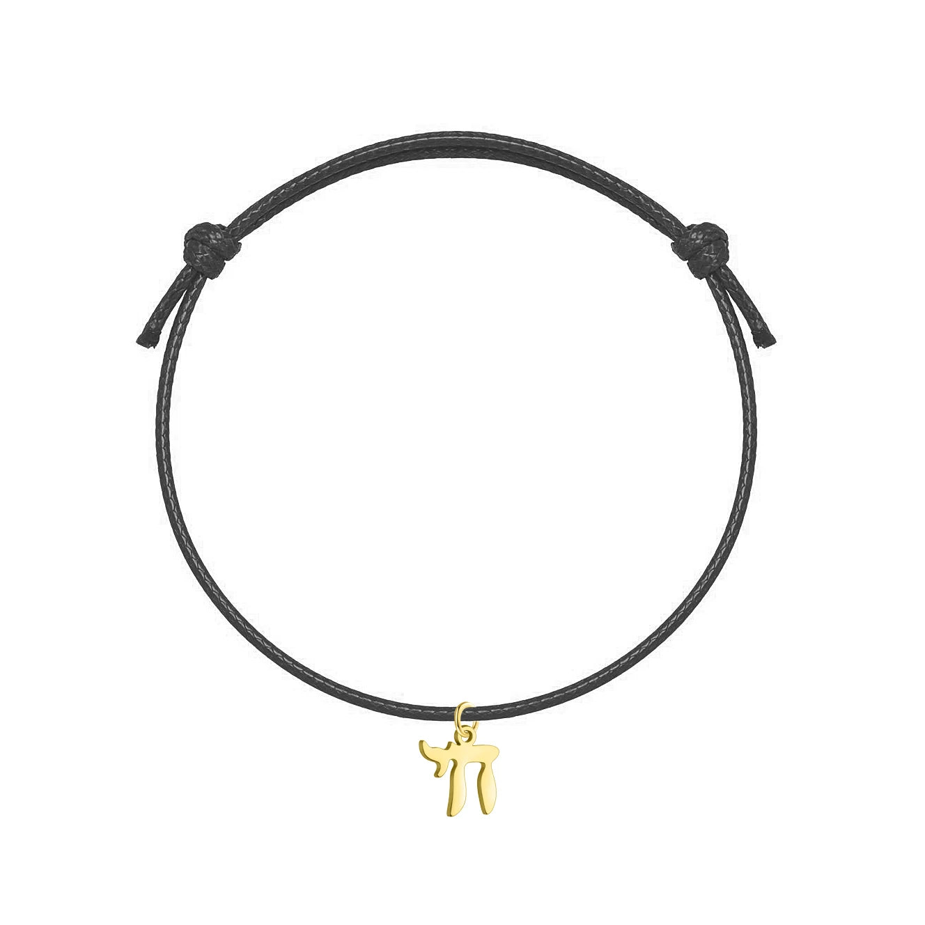 Bracelet orné du symbole Haï en acier inoxydable, monté sur bracelet artisanal ajustable. Un accsesoir qui parle, simple et unique.