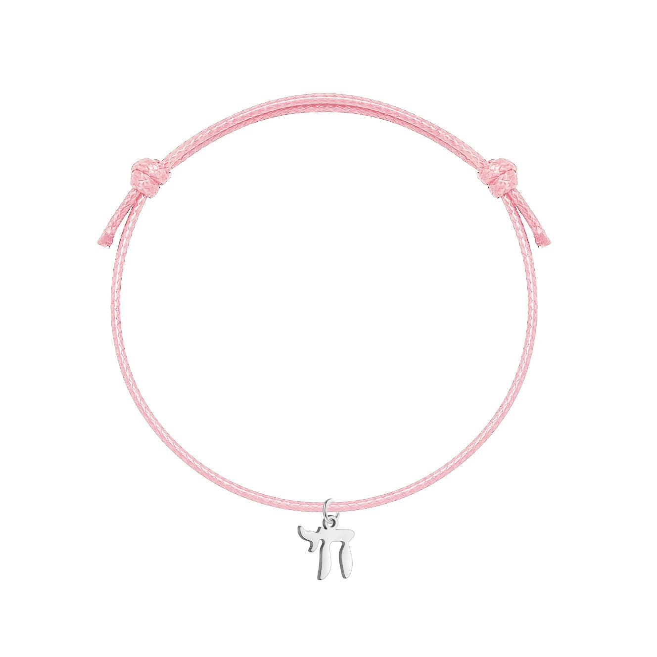 Bracelet orné du symbole Haï en acier inoxydable, monté sur bracelet artisanal ajustable. Un accsesoir qui parle, simple et unique.